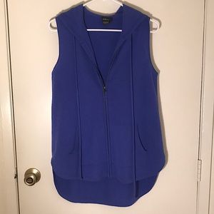 100% Cashmere Sleeveless Zip Up Hoodie